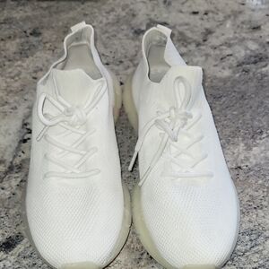 Women's White Knit Sneakers